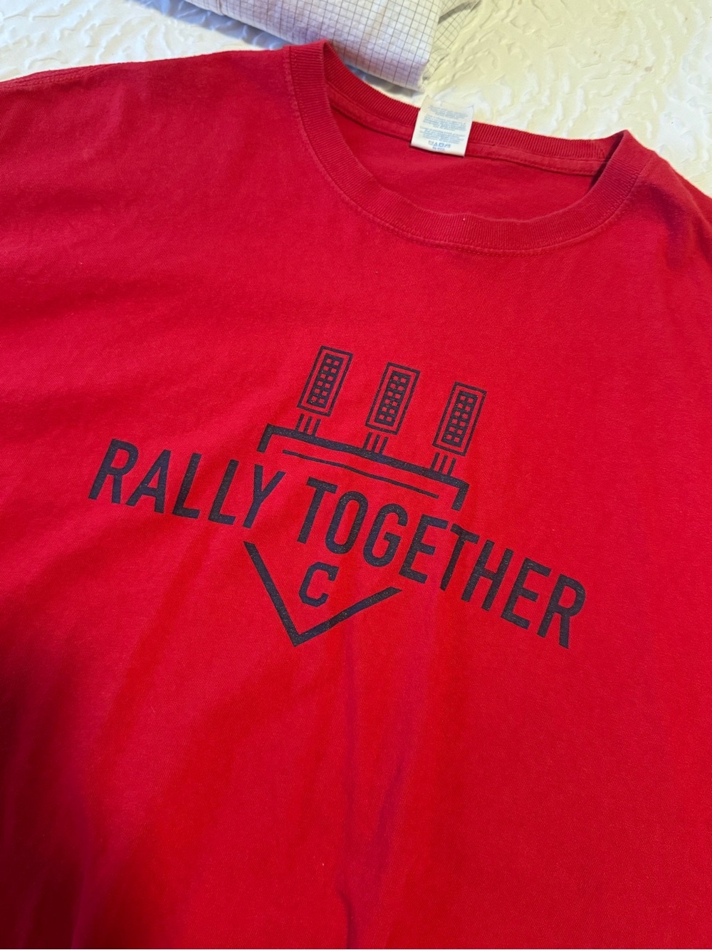 Rally Together Red Graphic Tee - Men's Crewneck Shirt